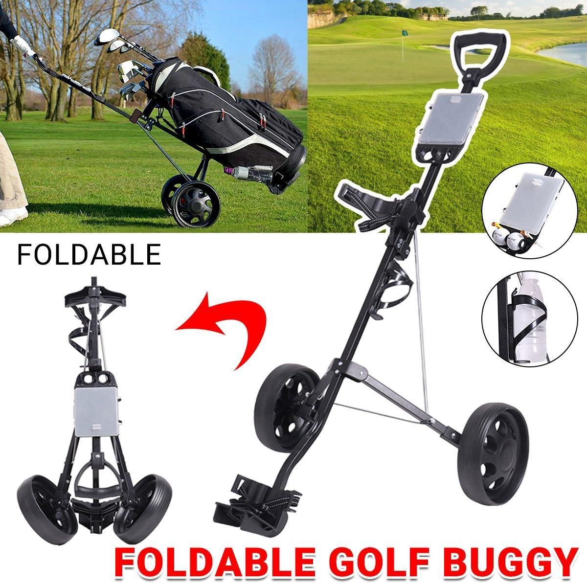Foldable Aluminum Golf Push Pull Trolley Cart Lightweight Buggy for Easy Transport